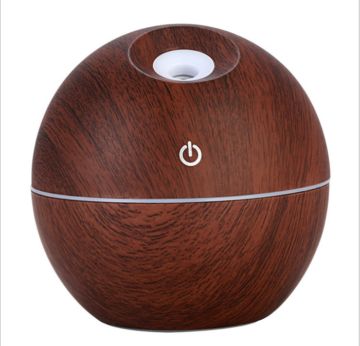 Warmfell Small USB aroma diffuser in wood-look finish with 7-colour light