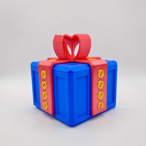 3D-printed prank gift box with screws