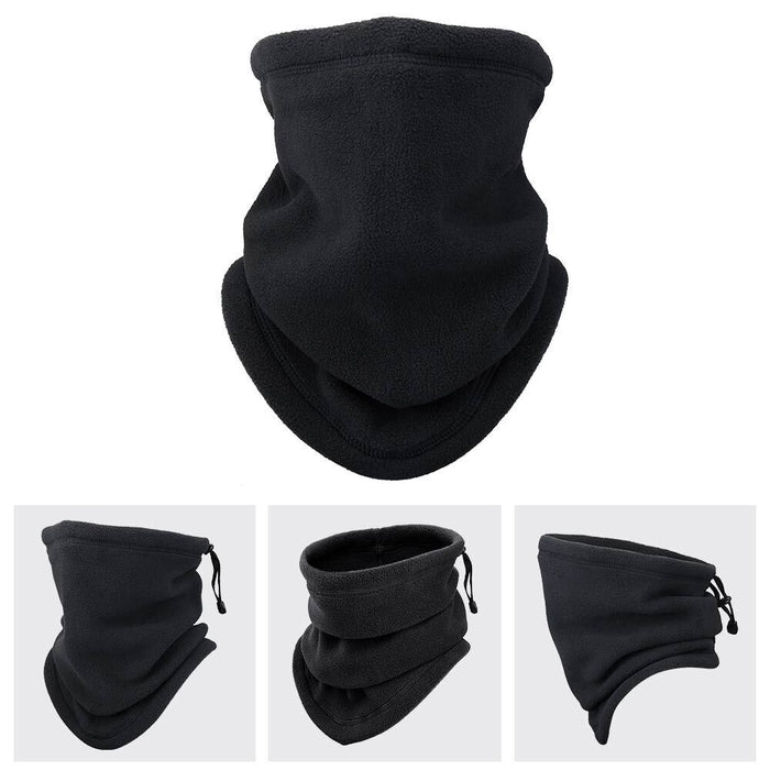 Warmfell Fleece neck warmer with drawstring for skiing and cycling