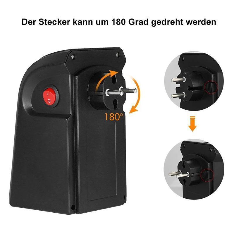 Warmfell™ Wall Socket Ceramic Heater with Adjustable Thermostat