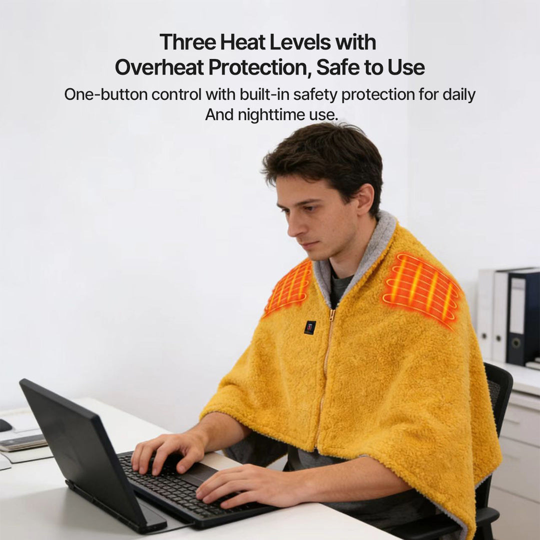 Warmfell™ Sherpa Heated Throw Blanket with 3 Heat Levels