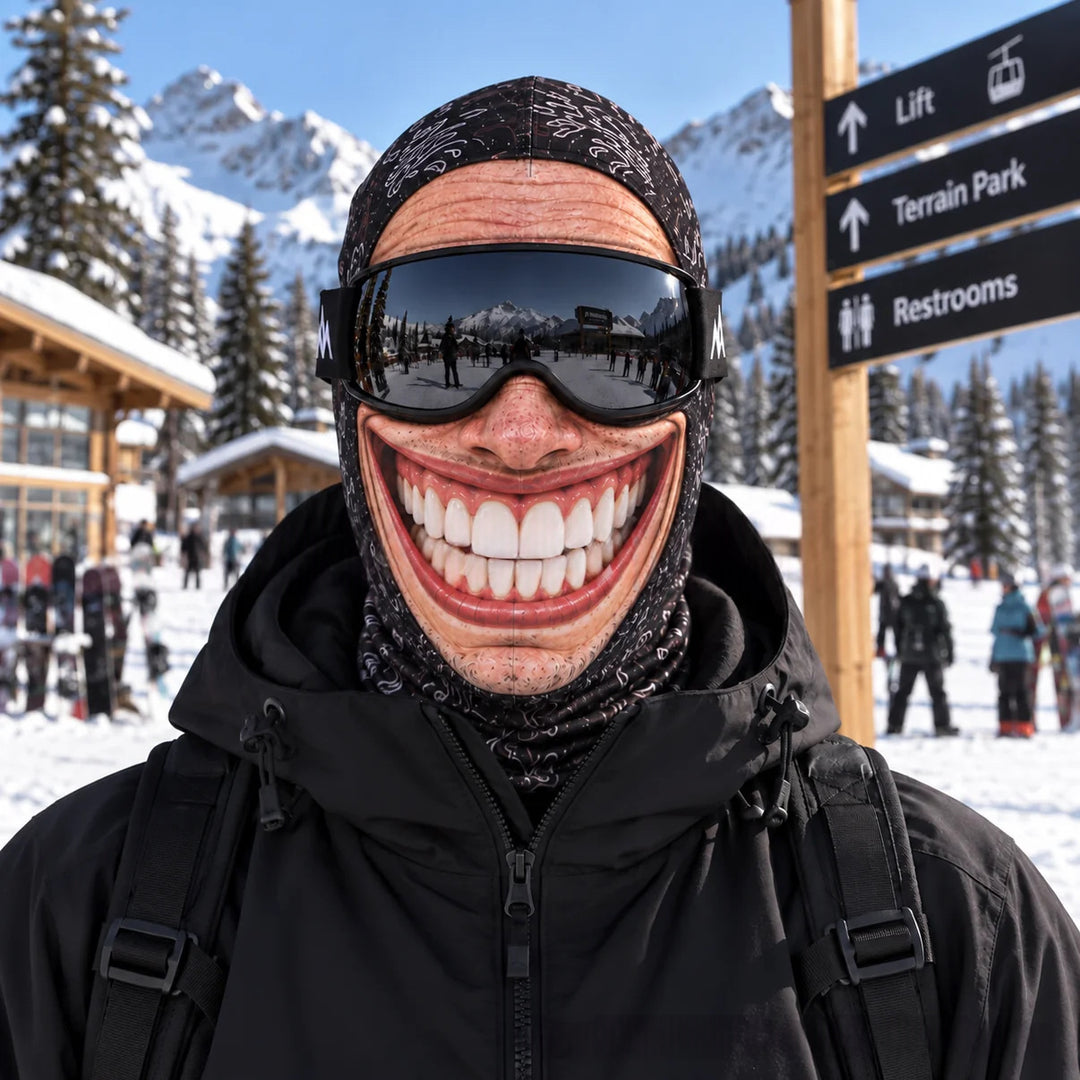 Funny Face Balaclava – Windproof Novelty Ski Mask