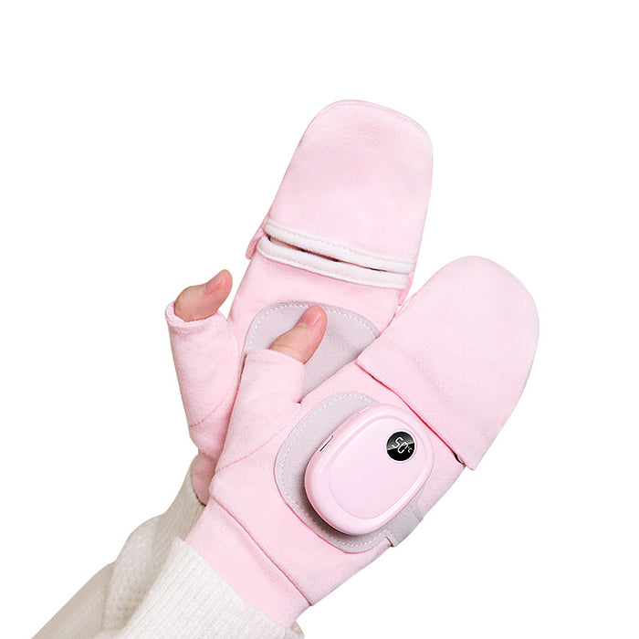 Warmfell USB Heated Flip-Top Mittens with Three Heat Levels