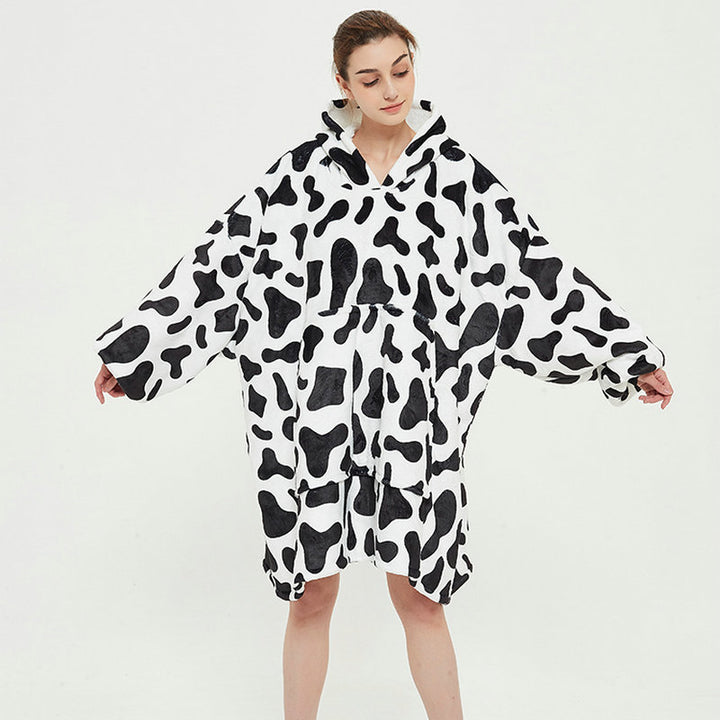 Wearable Blanket Hoodie – Soft Flannel with Fun Prints