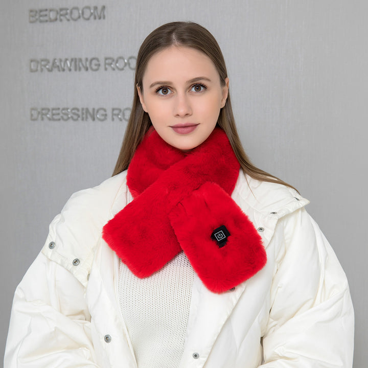 USB Heated Scarf – Washable Neck Wrap with 3 Heat Settings