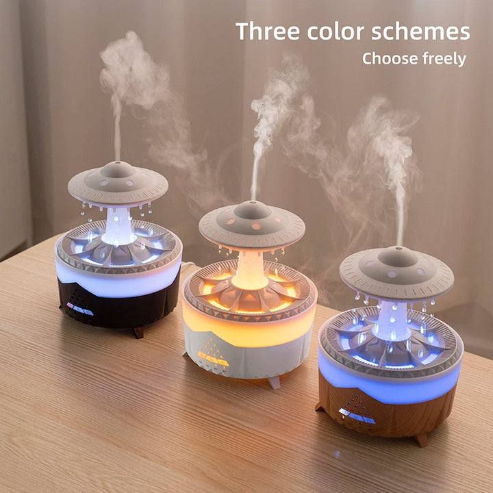 UFO Raindrop Humidifier With Water Drop Sound And Aroma Diffuser