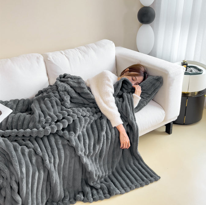 Warmfell Thick double-sided faux rabbit fur throw