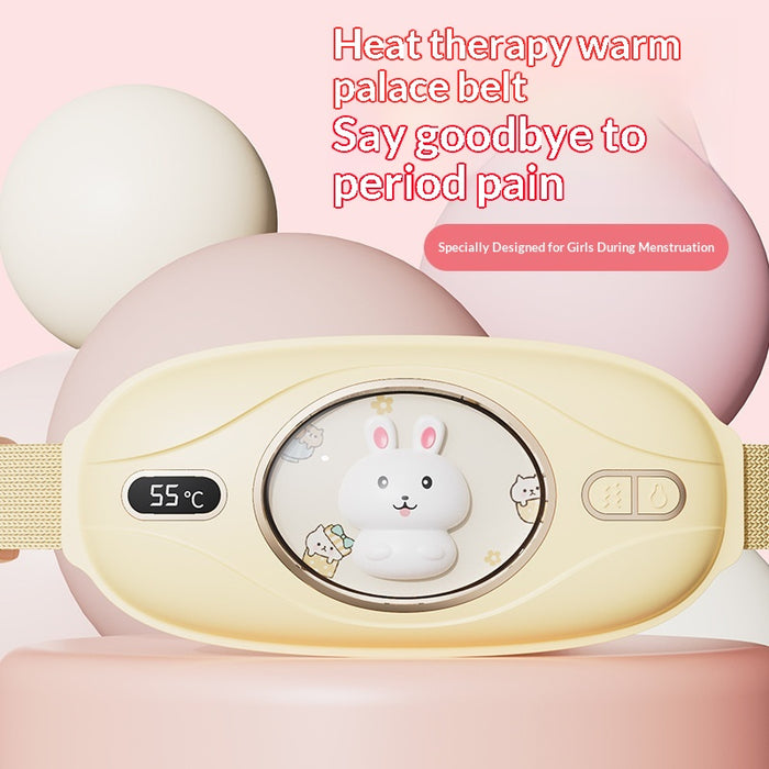 Warmfell Cordless Warming Belly Belt with Bunny Face and Vibration