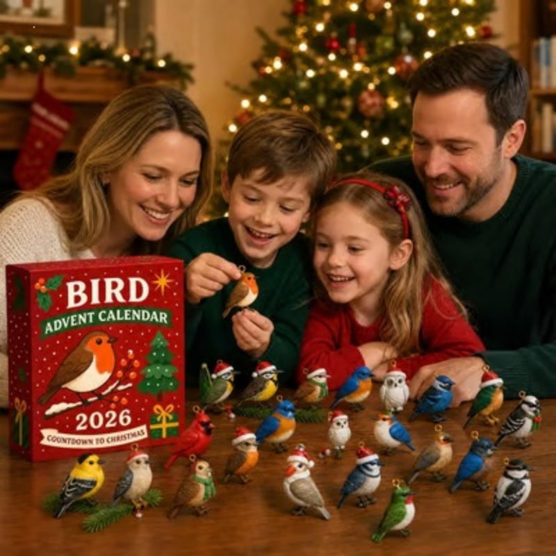 Advent calendar box with acrylic figure ornaments