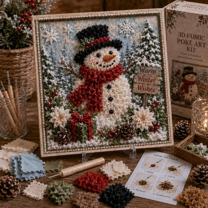 Warmfell 3D poke art Christmas craft kit with frame