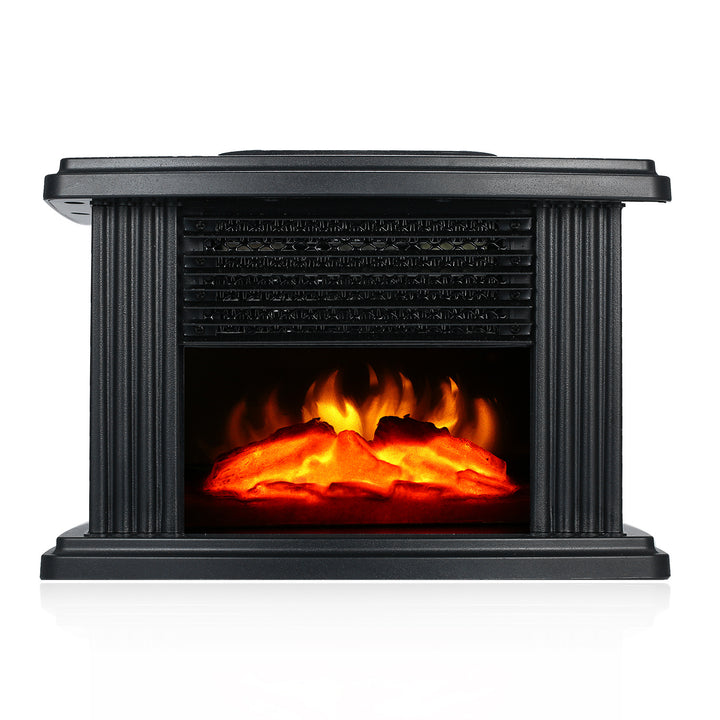 European Style Electric Fireplace Heater With LED Flame And Remote