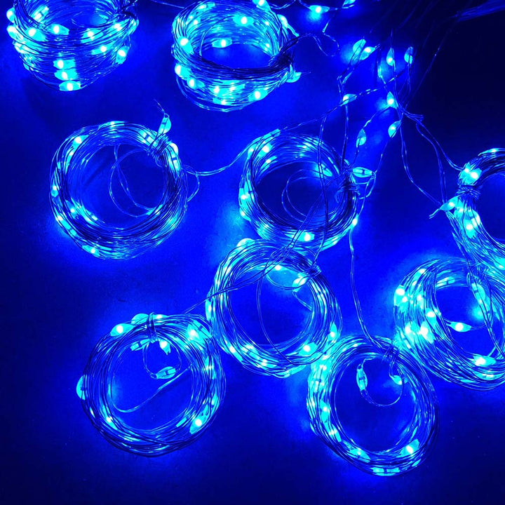 USB curtain fairy lights with remote and 8 modes, up to 6 x 2 m