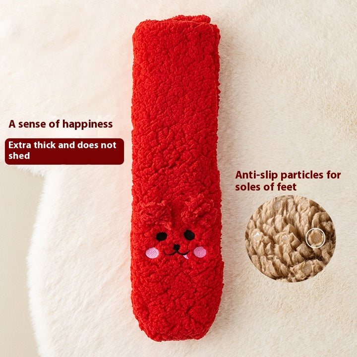 Winter Velvet Floor Socks For Women, Thick Coral Velvet, Free Size