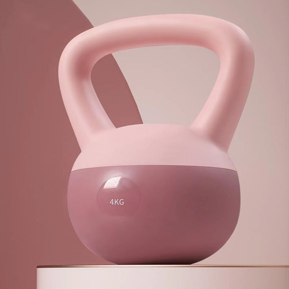 Soft-shell kettlebell in two-tone pink