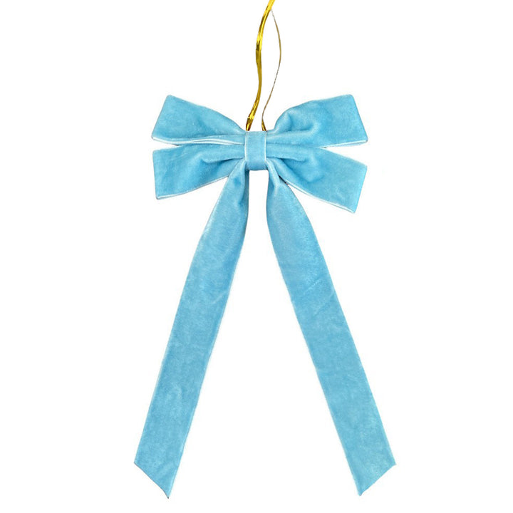 Red velvet Christmas bow with gold cord