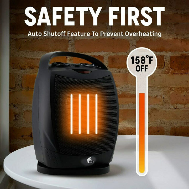 Warmfell™ Portable Oscillating Heater Fan with Thermostat