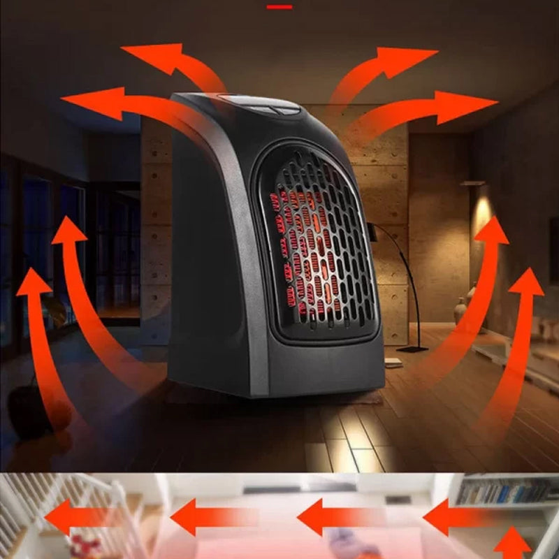 Warmfell™ Mini Wall Plug Heater with Thermostat and Timer