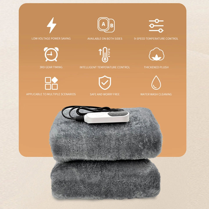 Warmfell™ 12V Car Heated Blanket in Soft Flannel