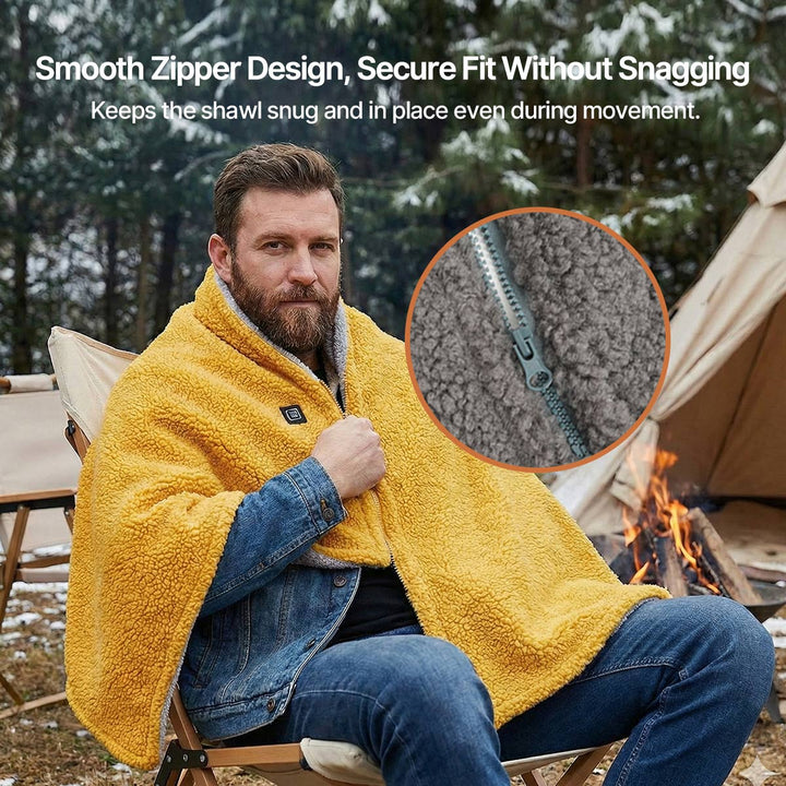 Warmfell™ Sherpa Heated Throw Blanket with 3 Heat Levels