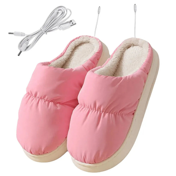 Warmfell™ USB Heated Slippers with Plush Lining for Warm, Dry Feet