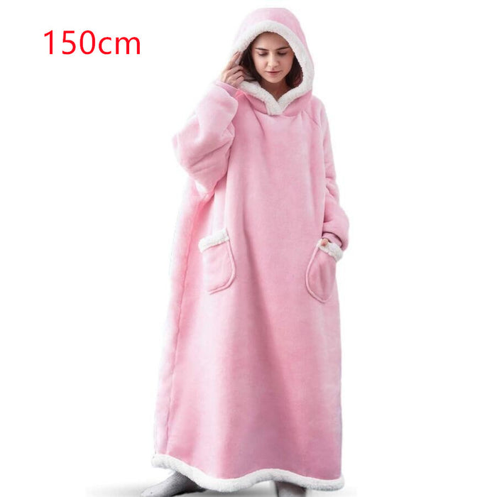 Warmfell Super-thick hoodie blanket with pockets in three lengths