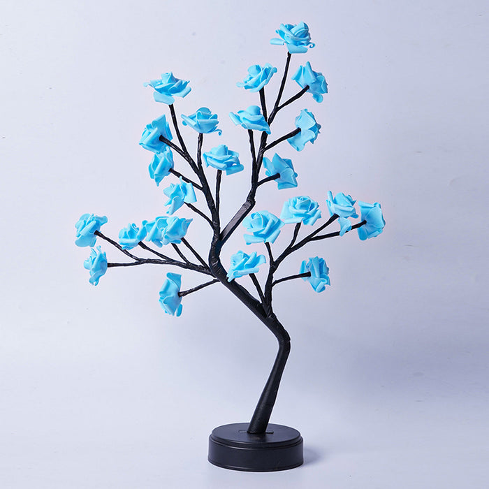 Warmfell Rose tree table lamp with bendable branches