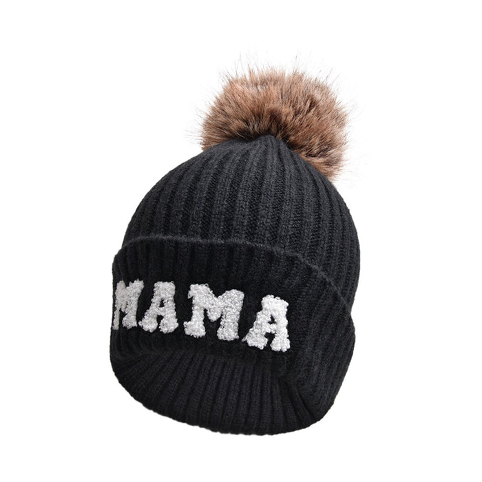 Warmfell MAMA Beanie with Pompom, Matching MINI Set