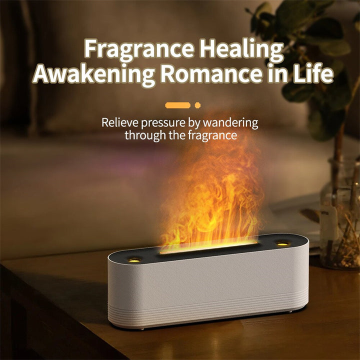Flame Air Humidifier With Jellyfish Spray, 7 Colours, USB Or US Plug