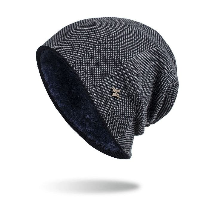 Warmfell Slouchy Knitted Beanie with Thick Plush Lining