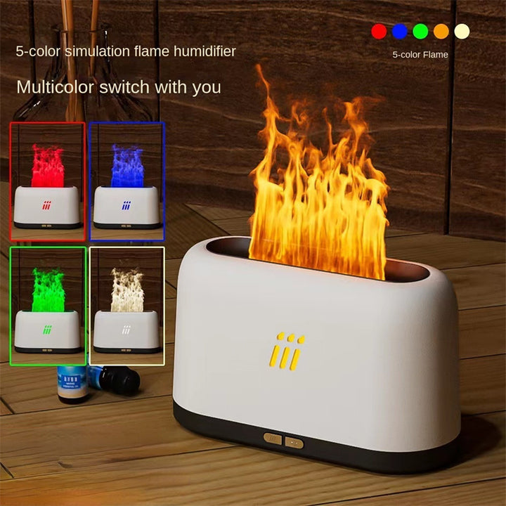 Flame Aroma Diffuser Cool Mist Maker With LED, Dry-Burn Protection