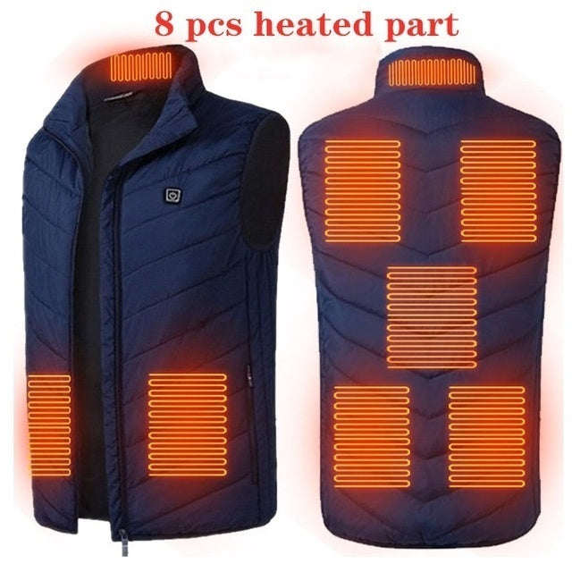 USB Heated Gilet – Washable with 2, 4, 8 or 9 Heat Zones