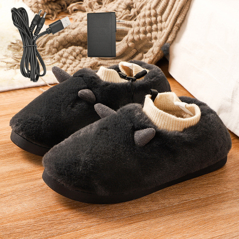 USB Heated Slippers With Super Soft Velvet, Unisex Foot Warmers
