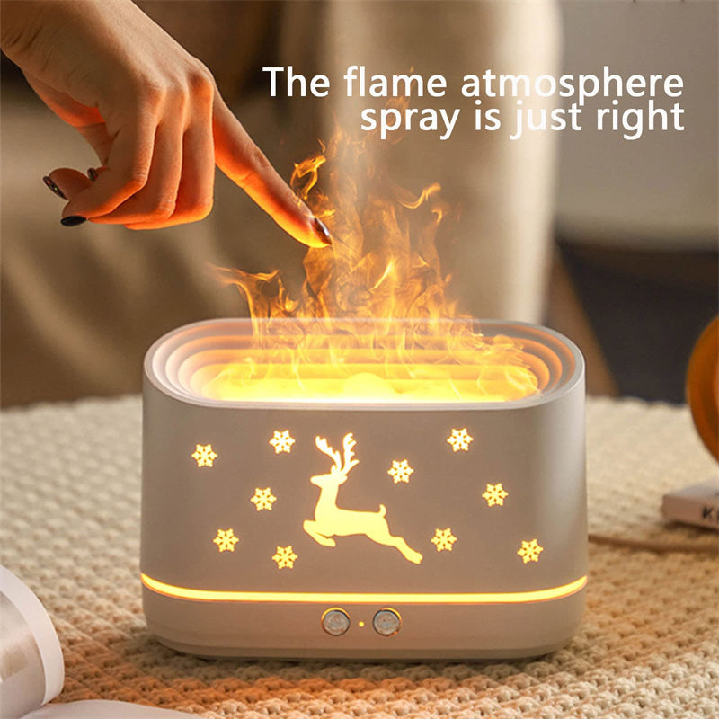 Flame Diffuser with Elk Design – Quiet Aroma Mood Light