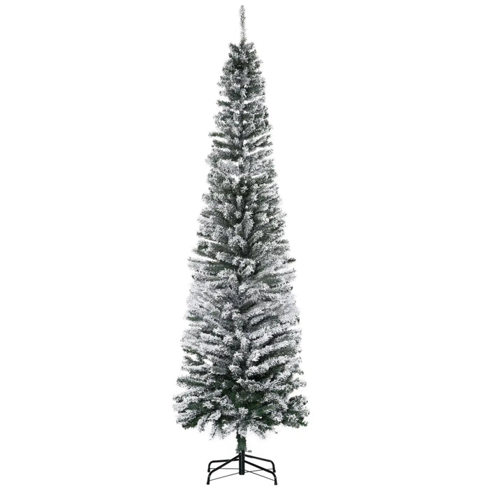 Warmfell Snow-Flocked Slim Christmas Tree, 7.5ft Unlit