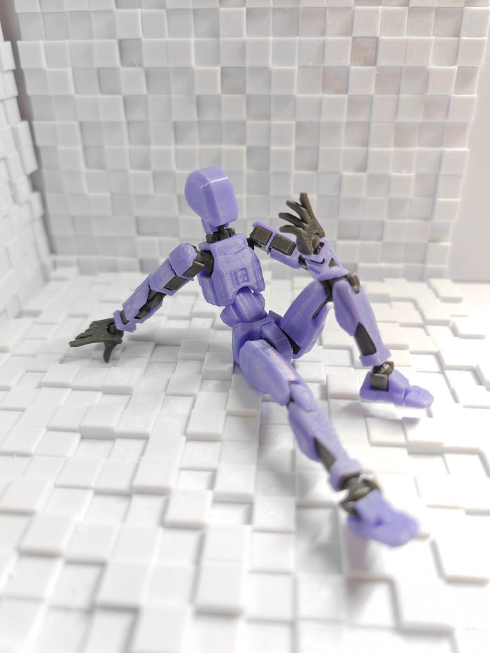 Warmfell 3D-printed poseable robot figure with accessories