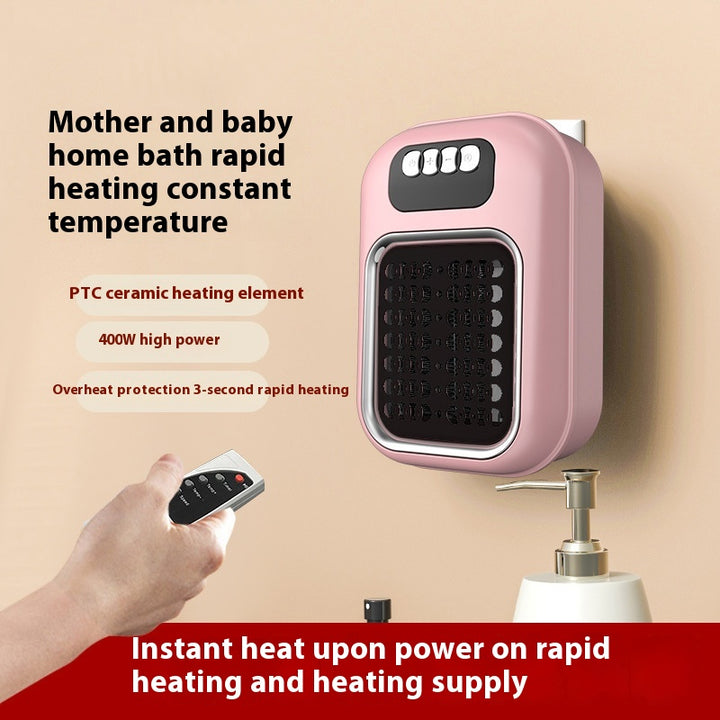 Wall Plug-In Heater with Remote – Quiet Small Electric Heater