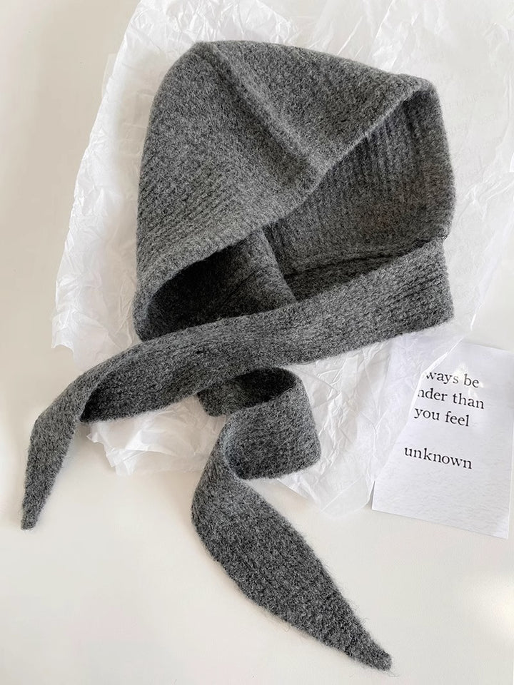Retro Wool Blend Balaclava Hat With Ear Cover, Bandage Design