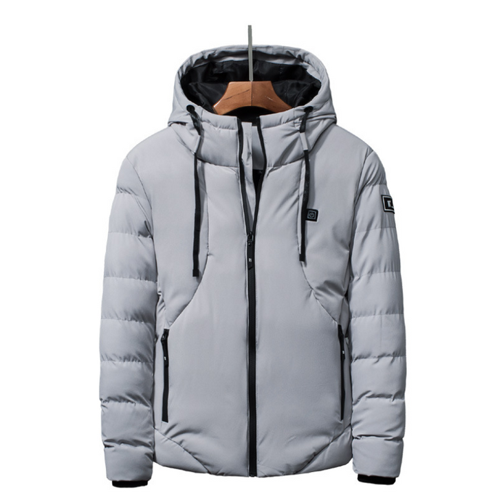 USB Heated Jacket for Men and Women, Hooded Cotton Coat