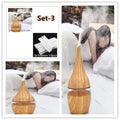 Wood Grain Essential Oil Diffuser – Ultrasonic LED Humidifier