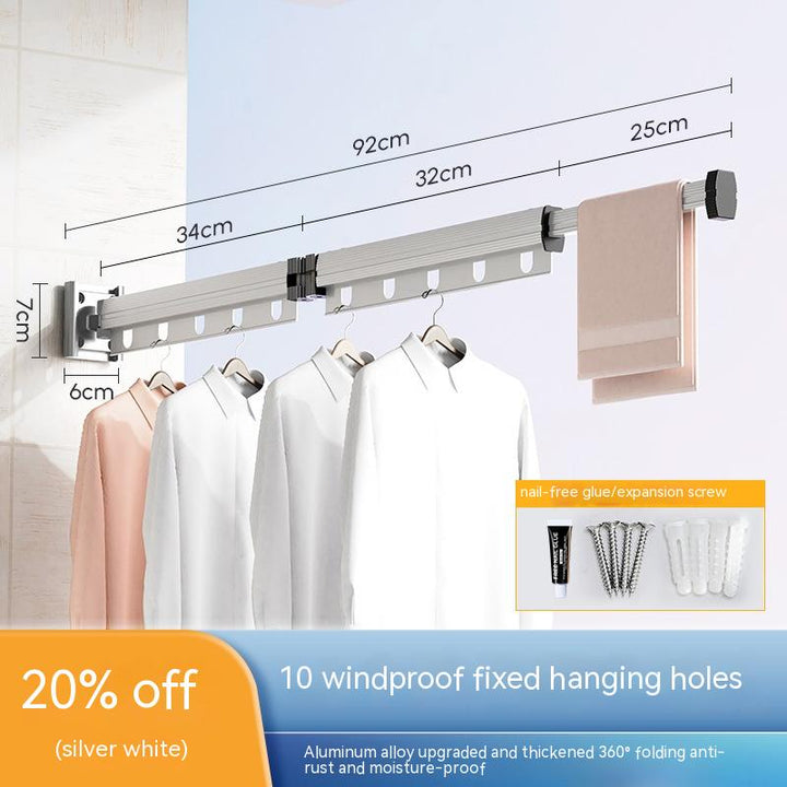 Wall-Mounted Clothes Airer – Folding Aluminium Drying Rack
