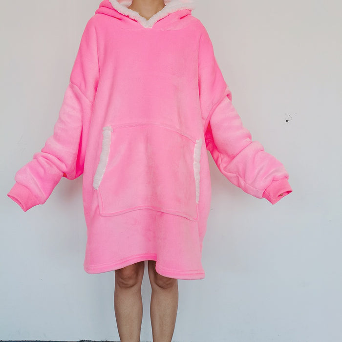 Warmfell Oversized Blanket Hoodie with Sherpa Fleece Lining