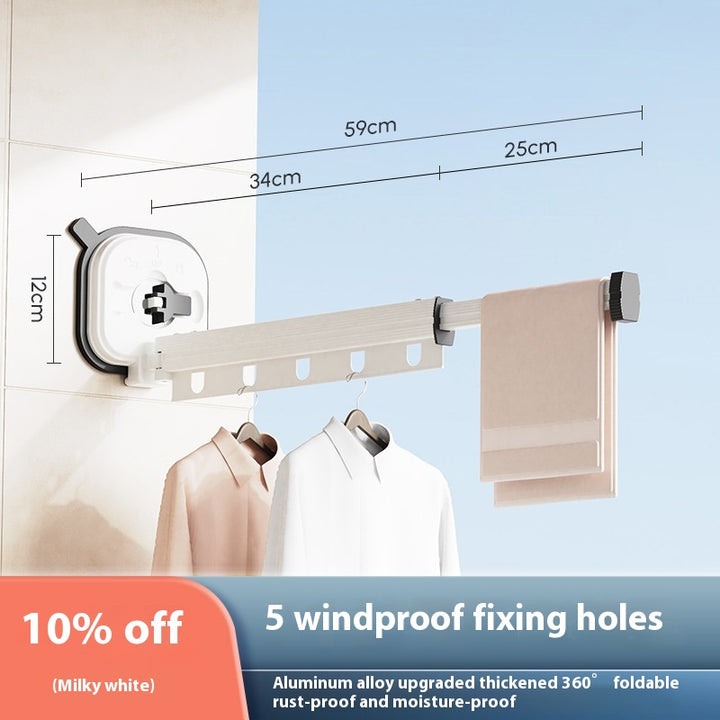Wall-Mounted Clothes Airer – Folding Aluminium Drying Rack