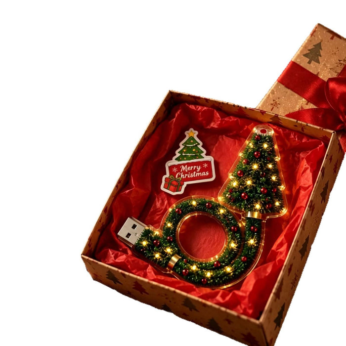 Warmfell USB Christmas Projection Lamp with Mini Wreath and 6 Lenses