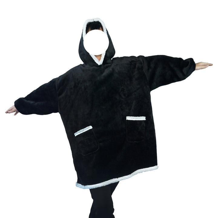Blanket Hoodie Flannel Oversized Pullover Warm Hooded