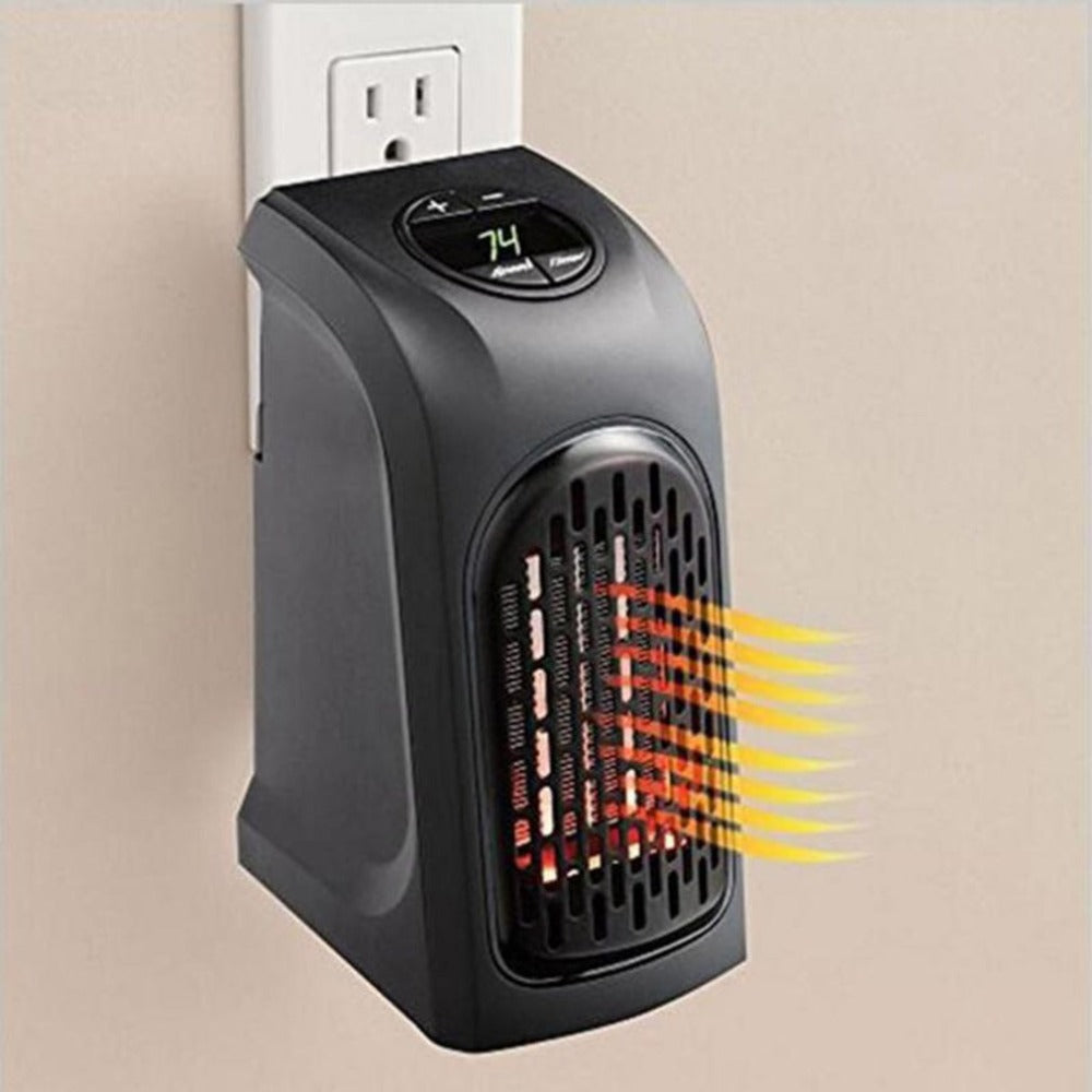Plug-In Ceramic Heater – Mini Fan Heater with Thermostat