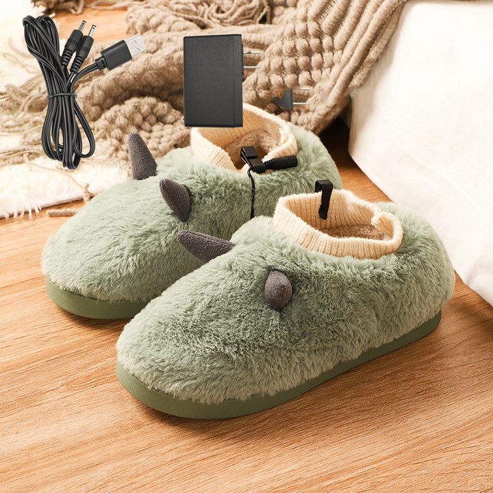 USB Heated Slippers With Super Soft Velvet, Unisex Foot Warmers