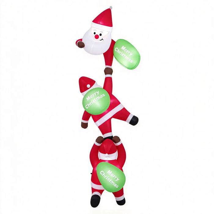 Warmfell Hanging Inflatable Climbing Santas, Set of 3
