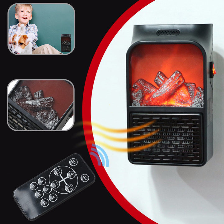 Flame Effect Mini Heater For Home With 3 Gears And 500W
