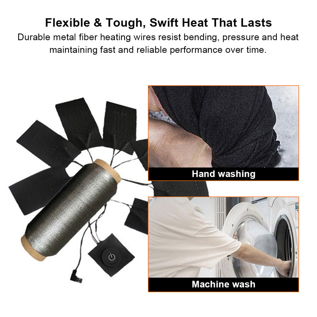 Warmfell™ Quilted 5-Zone Heated Pad with USB Power