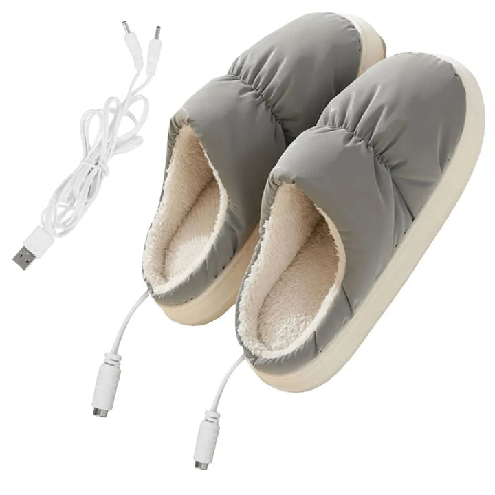 Warmfell™ USB Heated Slippers with Plush Lining for Warm, Dry Feet